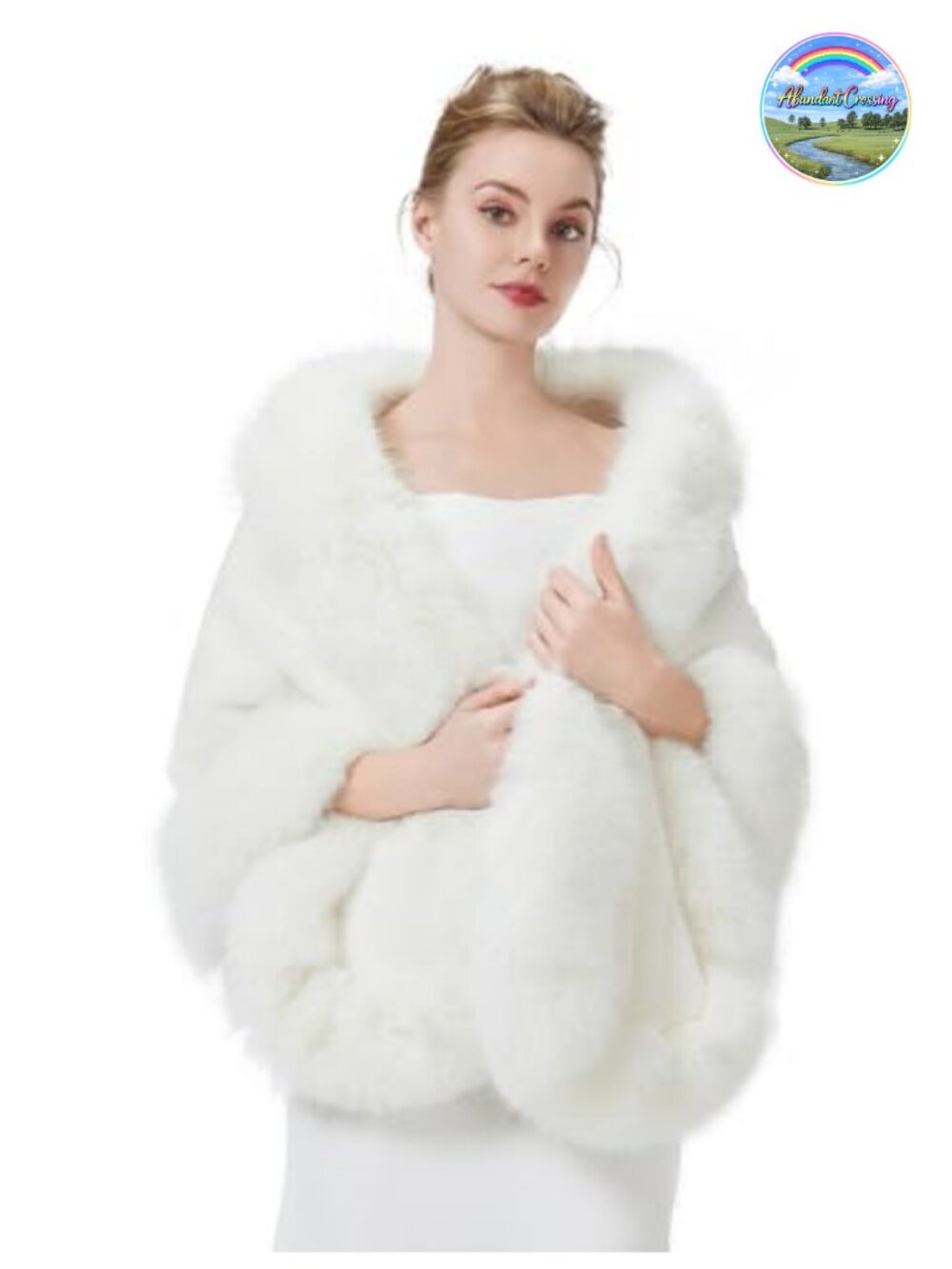 Faux Fur Shawl Wrap Stole Bridal Wedding Cover Up